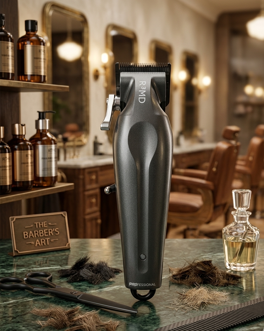 R³MD Professional Hair Clipper – Brushless Motor, 7500 RPM, Cordless Metal Body